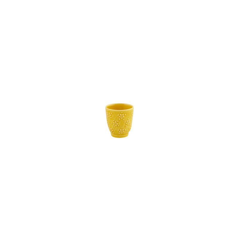 Bordallo Pinheiro Flora Yellow Coffee Cup, Set of 4