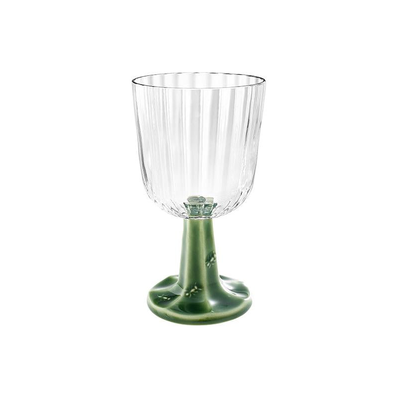 Bordallo Pinheiro Patio Goblet Green Stem, Set of 2