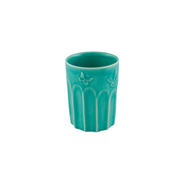Bordallo Pinheiro Patio Old Fashion Tumbler Aqua Green, Set of 4