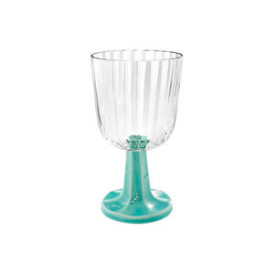 Bordallo Pinheiro Patio Goblet Aqua Green Stem, Set of 2