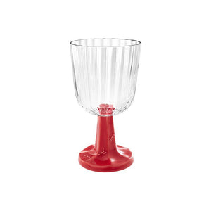 Bordallo Pinheiro Patio Goblet Red Stem, Set of 2