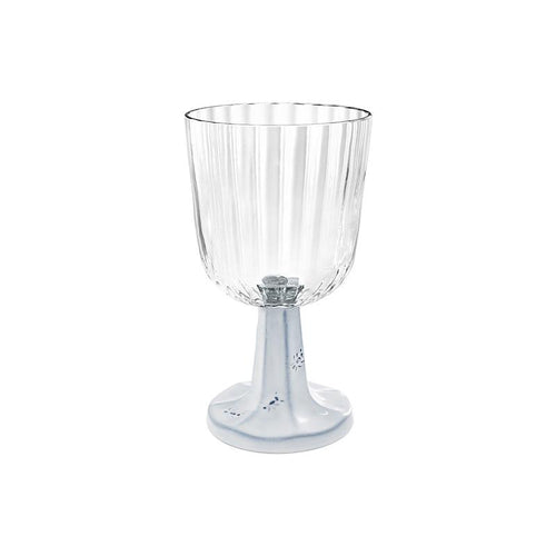 Bordallo Pinheiro Patio Goblet Antique White Stem, Set of 2