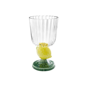 Bordallo Pinheiro Carmen Goblet Lemon Stem, Set of 2