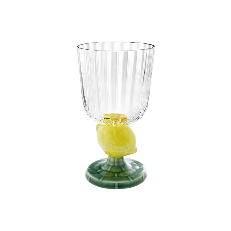 Bordallo Pinheiro Carmen Goblet Lemon Stem, Set of 2
