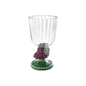 Bordallo Pinheiro Carmen Goblet Grapes Stem, Set of 2