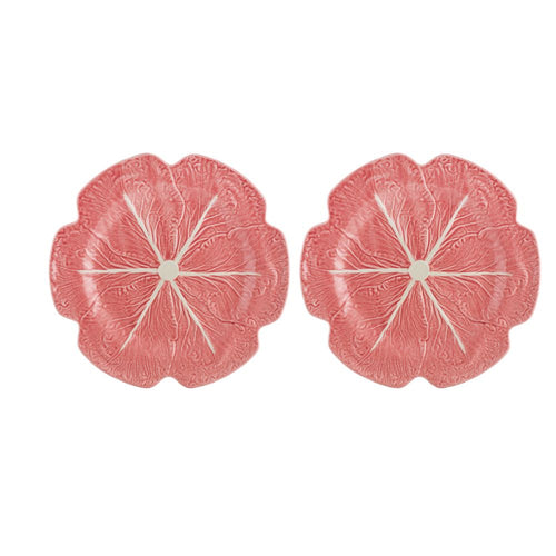 Bordallo Pinheiro Cabbage Pink Charger Plate 12
