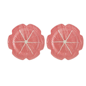 Bordallo Pinheiro Cabbage Pink Charger Plate 12", Set of 2