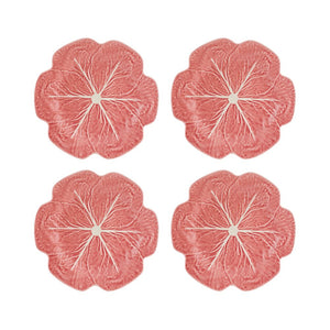 Bordallo Pinheiro Cabbage Pink Dinner Plate 10", Set of 4