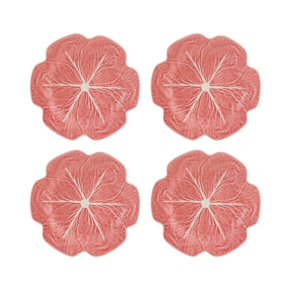 Load image into Gallery viewer, Bordallo Pinheiro Cabbage Pink Dinner Plate 10&quot;, Set of 4
