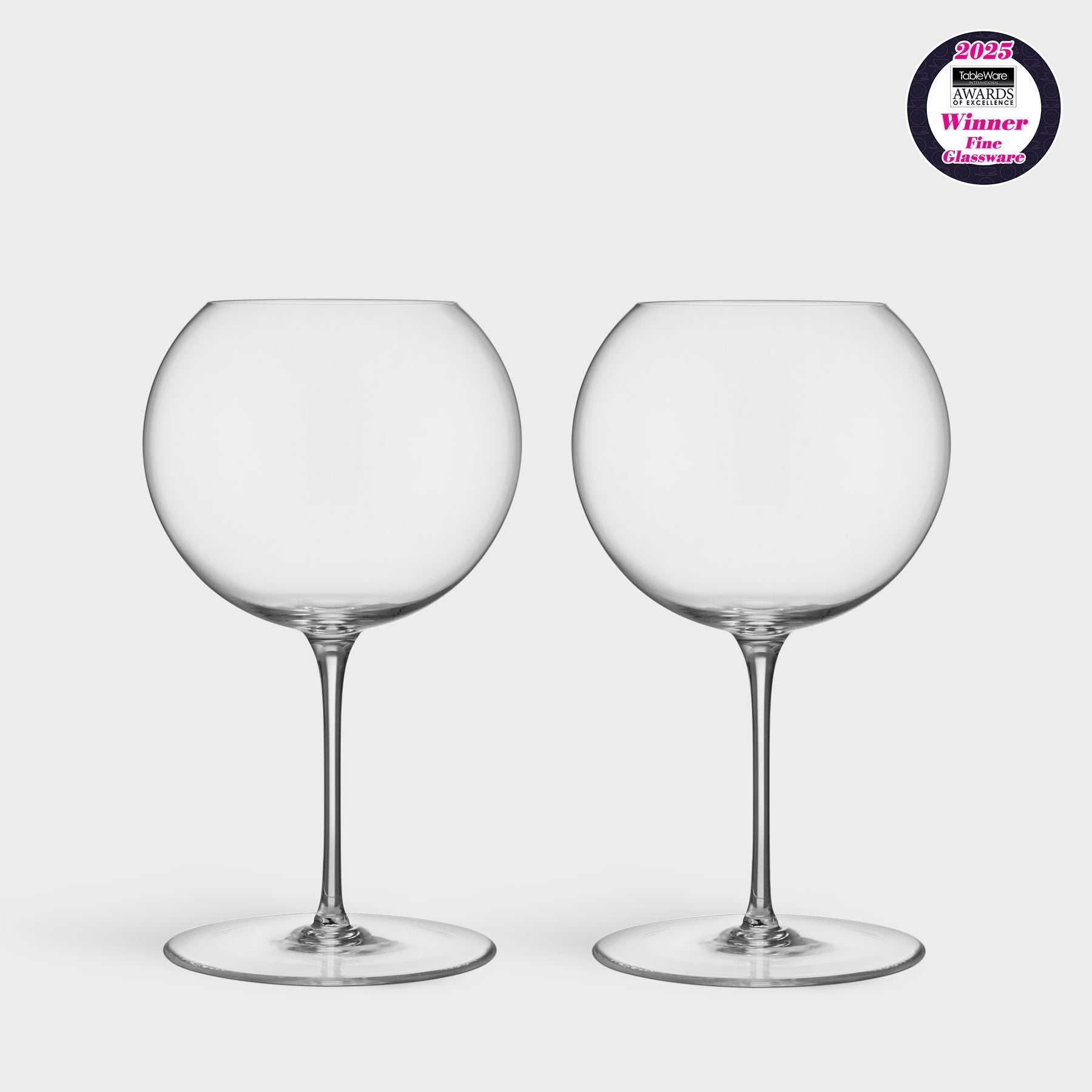 Orrefors Geometry Red Wine Glass, Set of 2