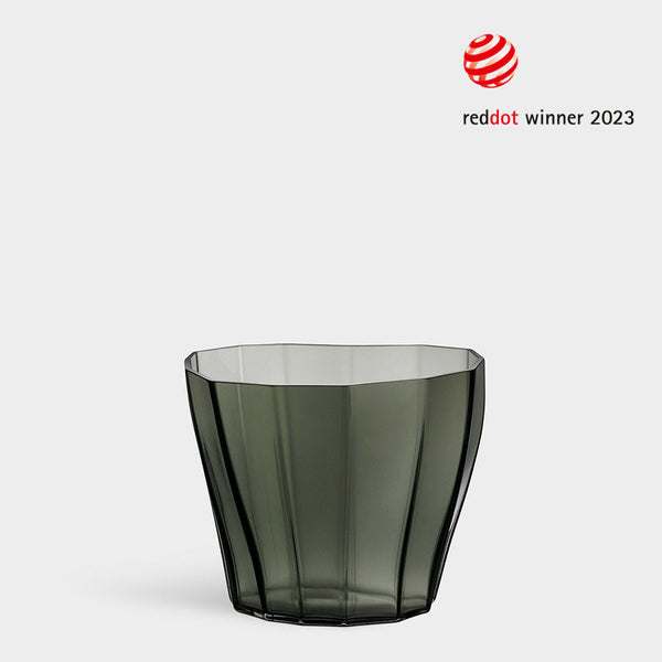 Load image into Gallery viewer, Orrefors Reed Vase Moss Green Low
