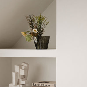 Orrefors Reed Vase Moss Green Low