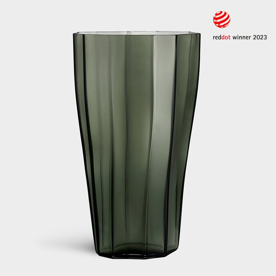 Orrefors Reed Vase Moss Green Large