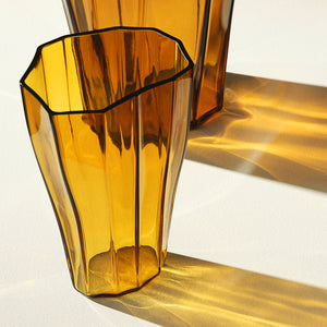 Orrefors Reed Vase Amber Medium