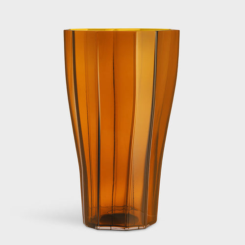 Orrefors Reed Vase Amber Large