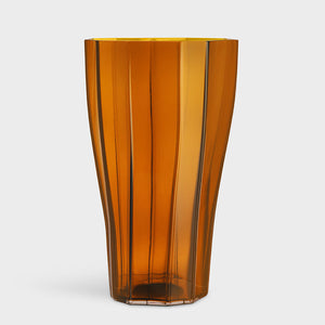 Orrefors Reed Vase Amber Large
