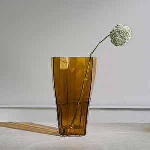 Orrefors Reed Vase Amber Large