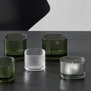 Orrefors Magica Votive Super Circle Green Small