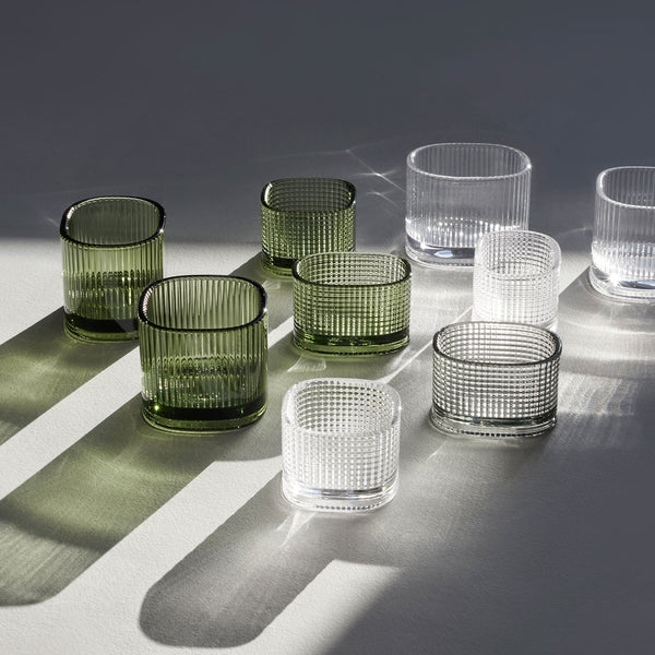 Load image into Gallery viewer, Orrefors Magica Votive Super Circle Green Small
