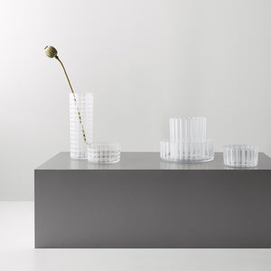 Orrefors Cut In Number Stripes Bowl Small