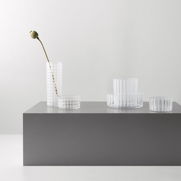 Load image into Gallery viewer, Orrefors Cut In Number Stripes Bowl Small
