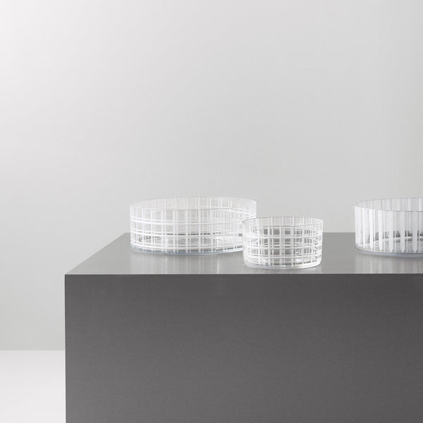 Load image into Gallery viewer, Orrefors Cut In Number Striped Bowl
