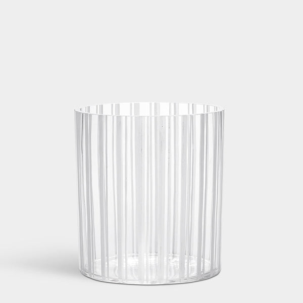 Load image into Gallery viewer, Orrefors Cut In Number Striped Vase Low
