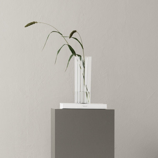 Load image into Gallery viewer, Orrefors Cut In Number Striped Vase Tall
