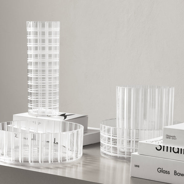 Load image into Gallery viewer, Orrefors Cut In Number Striped Bowl
