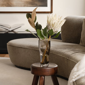 Orrefors Squeeze Smokey Brown Vase Small