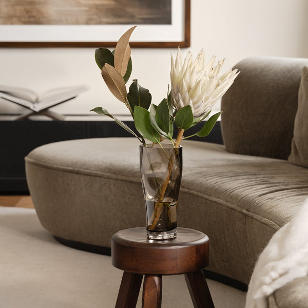 Load image into Gallery viewer, Orrefors Squeeze Smokey Brown Vase Small
