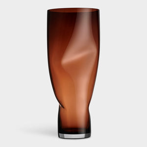 Orrefors Squeeze Vase Sunset Brown XL