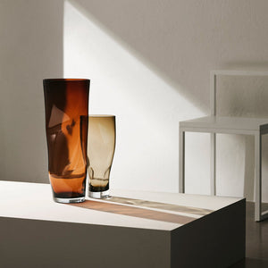 Orrefors Squeeze Vase Sunset Brown XL