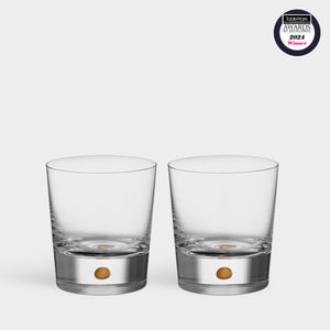 Orrefors Intermezzo Gold Double Old Fashioned - Set of 2
