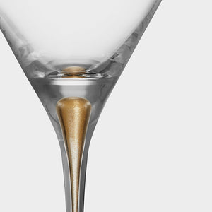 Orrefors Intermezzo Gold Martini - Set of 2