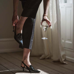 Orrefors Intermezzo Gold Martini - Set of 2