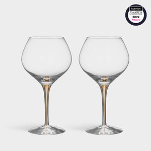 Orrefors Intermezzo Gold Bouquet - Set of 2