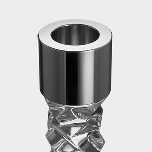 Orrefors Carat Candlestick Silver Large - Set of 2