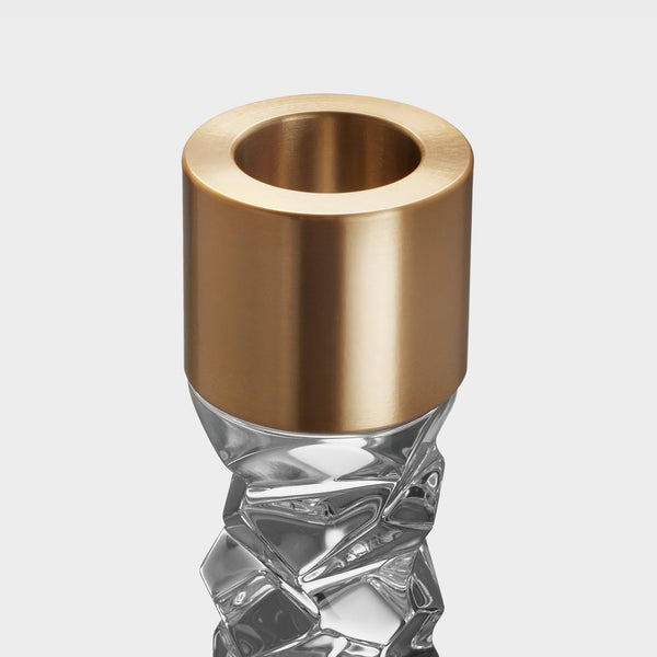 Load image into Gallery viewer, Orrefors Carat Candlestick Brass Small - Set of 2
