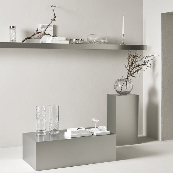 Load image into Gallery viewer, Orrefors Carat Candlestick Silver Small - Set of 2
