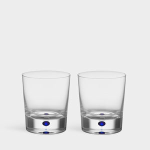 Orrefors Intermezzo Blue Double Old Fashioned - Set of 2