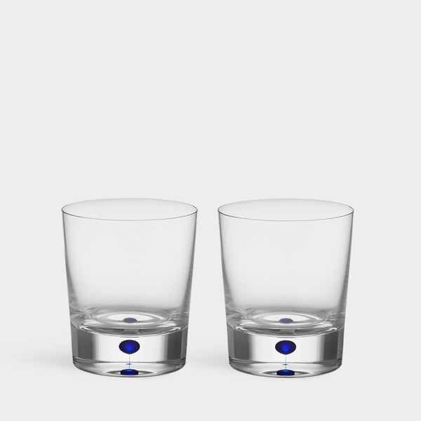 Load image into Gallery viewer, Orrefors Intermezzo Blue Double Old Fashioned - Set of 2
