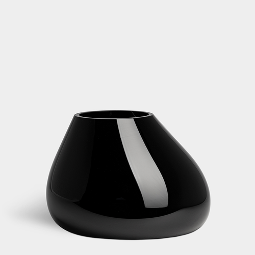 Orrefors Ebon Black Vase Medium