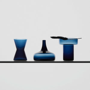 Orrefors Midsummer Vases Midnight Blue Mini Set Of 7 Ltd