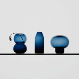 Orrefors Midsummer Vases Midnight Blue Mini Set Of 7 Ltd