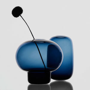 Orrefors Midsummer Vases Midnight Blue Mini Set Of 7 Ltd