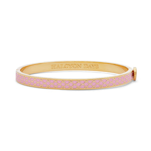 Halcyon Days 6mm Salamander - Pink - Gold - Hinged Bangle