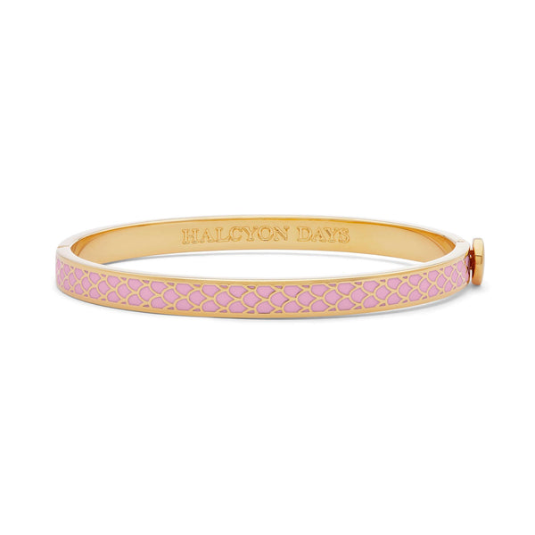 Load image into Gallery viewer, Halcyon Days 6mm Salamander - Pink - Gold - Hinged Bangle
