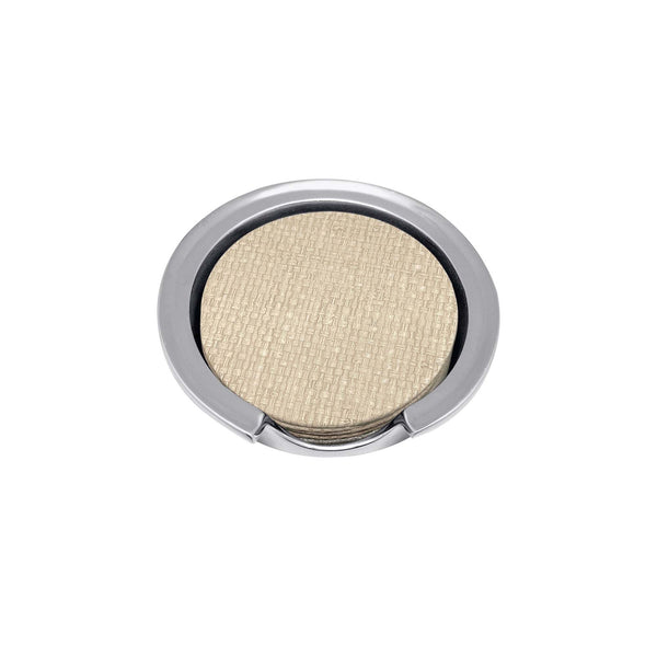 Load image into Gallery viewer, Mariposa Coconut Grove Faux Grasscloth Signature Coaster Set
