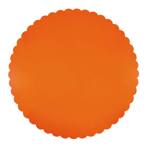 Mariposa Orange Scalloped Acrylic 15" Placemat Set of 2